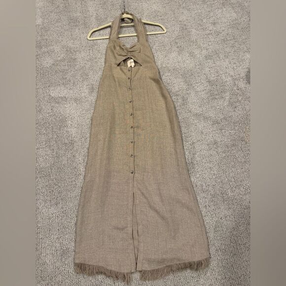 Nanushka Dresses & Skirts - Nanushka Halter Neck Button-Down Maxi Dress Linen Size Small